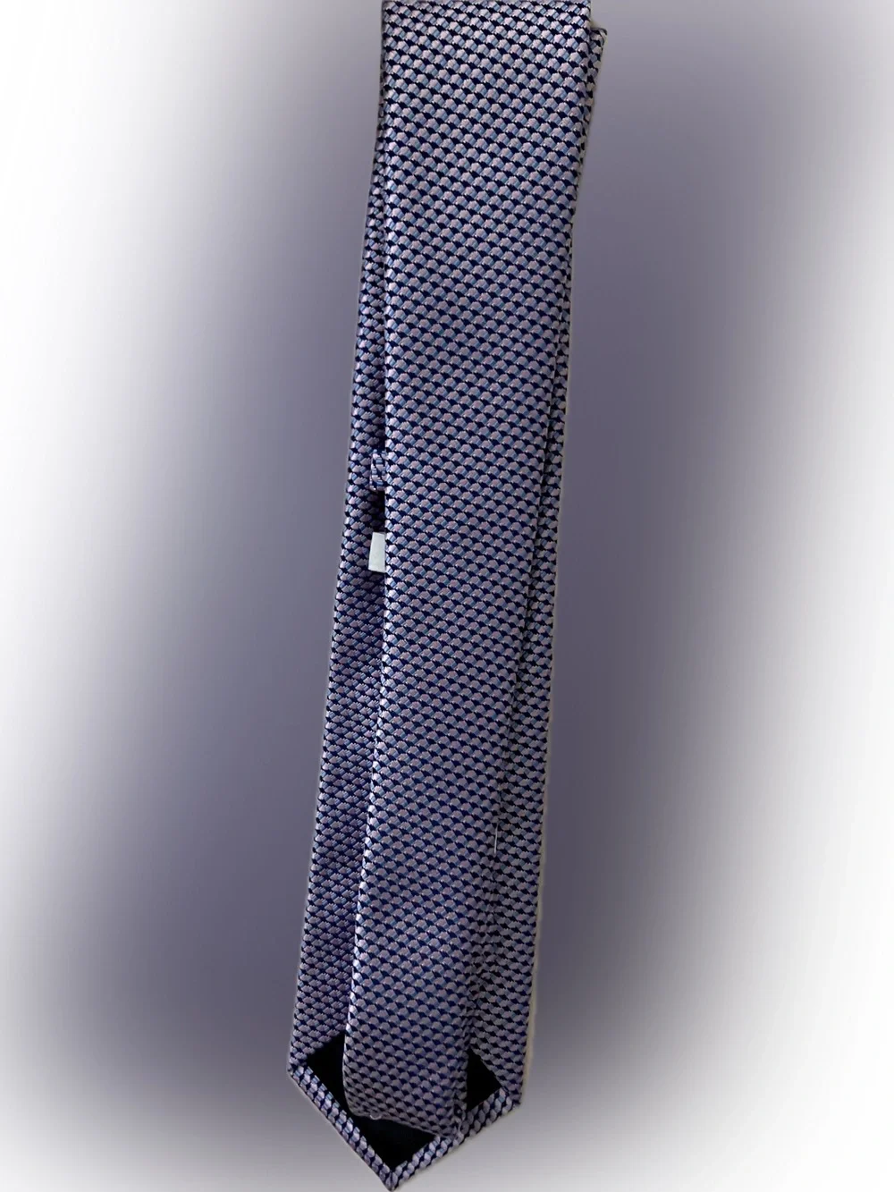 Perry Ellis Blue and Lavender Woven Geometric Tie